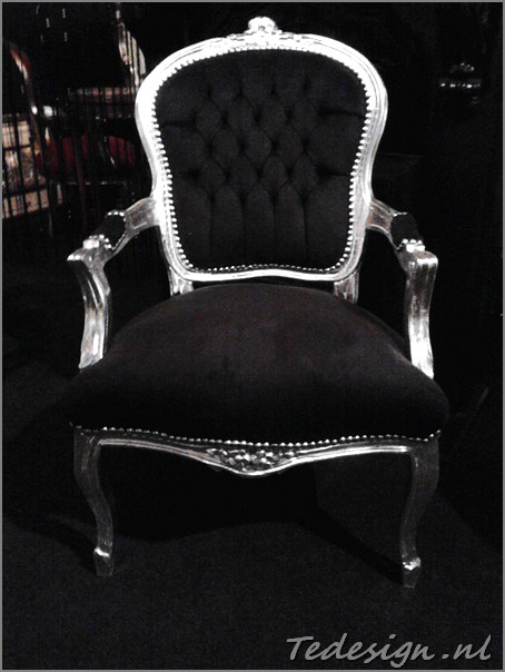 Makkelijk te gebeuren Fauteuil Torrent moderne barok stoel zwart | TEDESIGN BAROK MEUBELEN