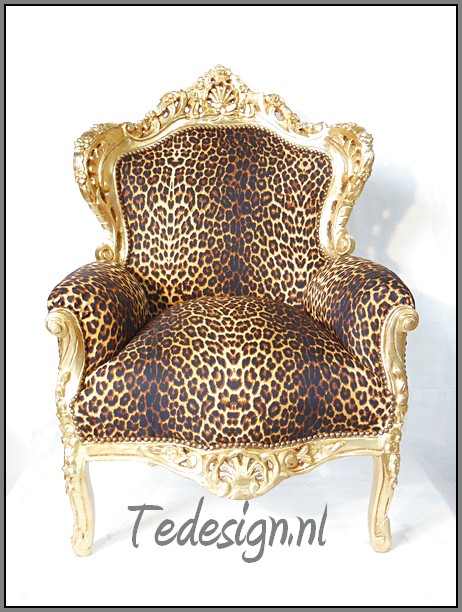 Geval laat staan pil Barok fauteuil Panterprint | TEDESIGN BAROK MEUBELEN