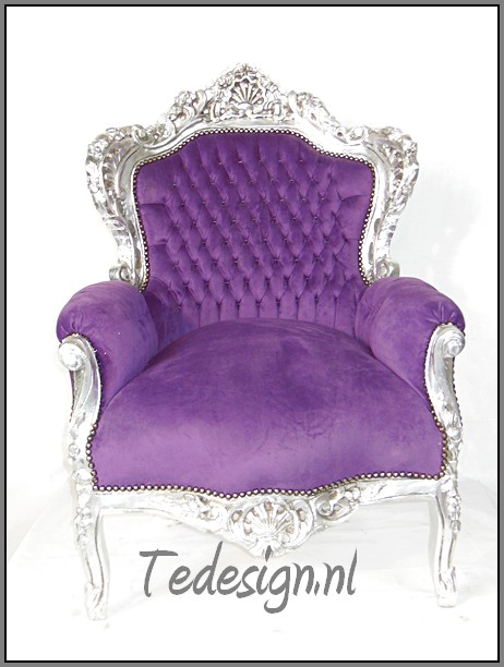 Bandiet deelnemen over het algemeen Barok fauteuil paars | TEDESIGN BAROK MEUBELEN